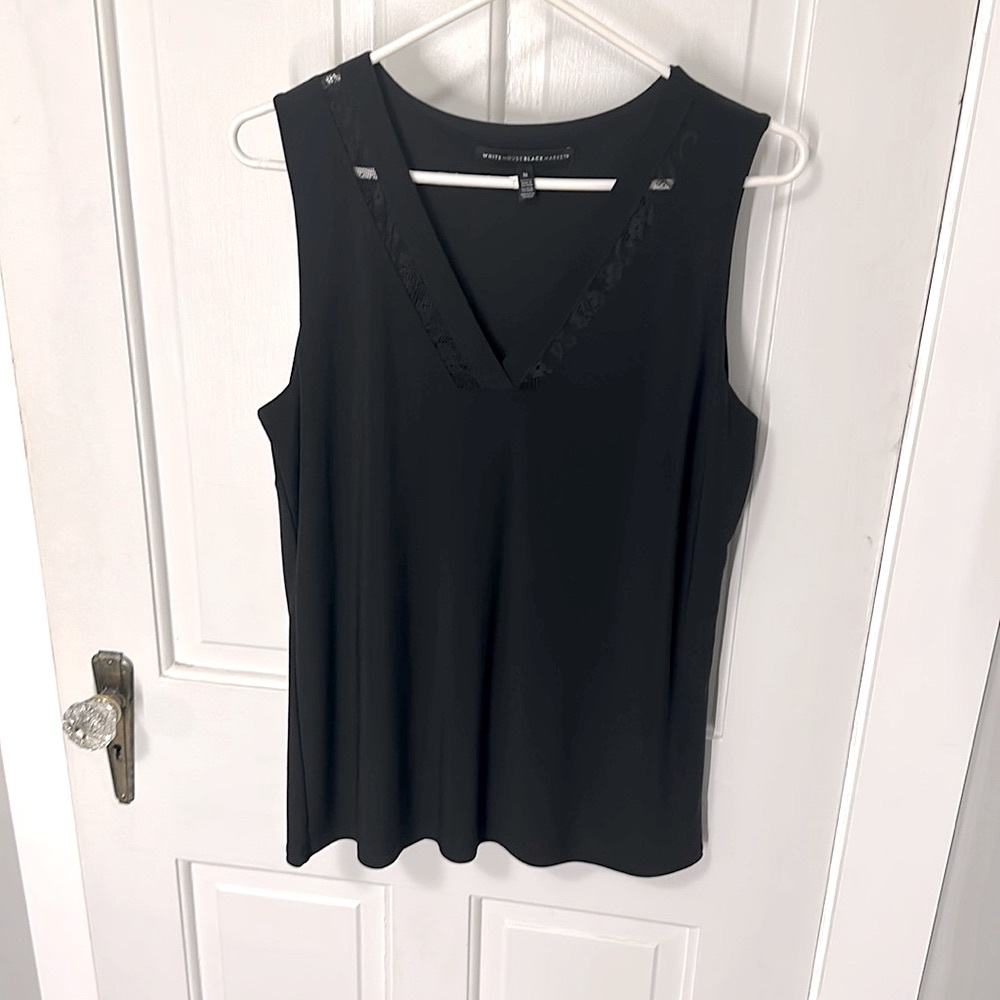 WHBM Lace Detail Sleeveless Top